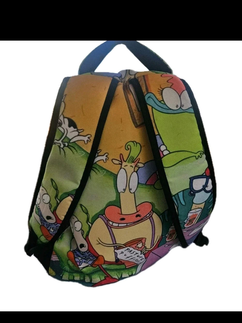 Retro 90s Nickelodeon Characters Mash-up Backpack. Rocko's Modern, Ren&Stimpy